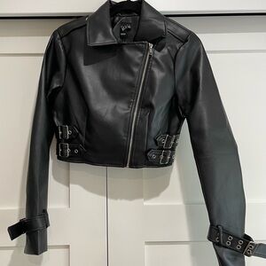 Black Faux Leather Jacket
